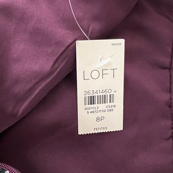 NWT Ann Taylor Loft 8P Mini Skirt | Purple Tweed Boucle Preppy Coquette Sparkle - Picture 8 of 16